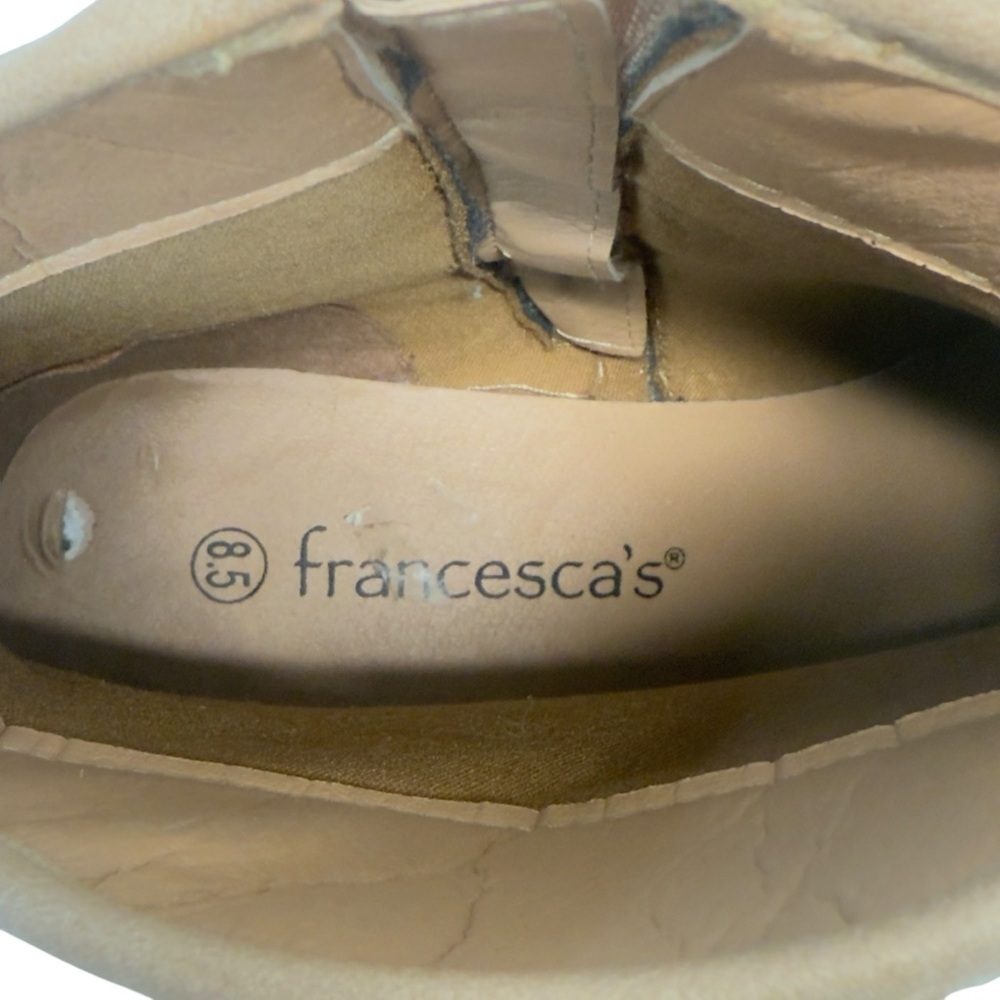 Francesca's Collections Tan and Black Ankle Boots with Southwestern Flair - Picture 11 of 12